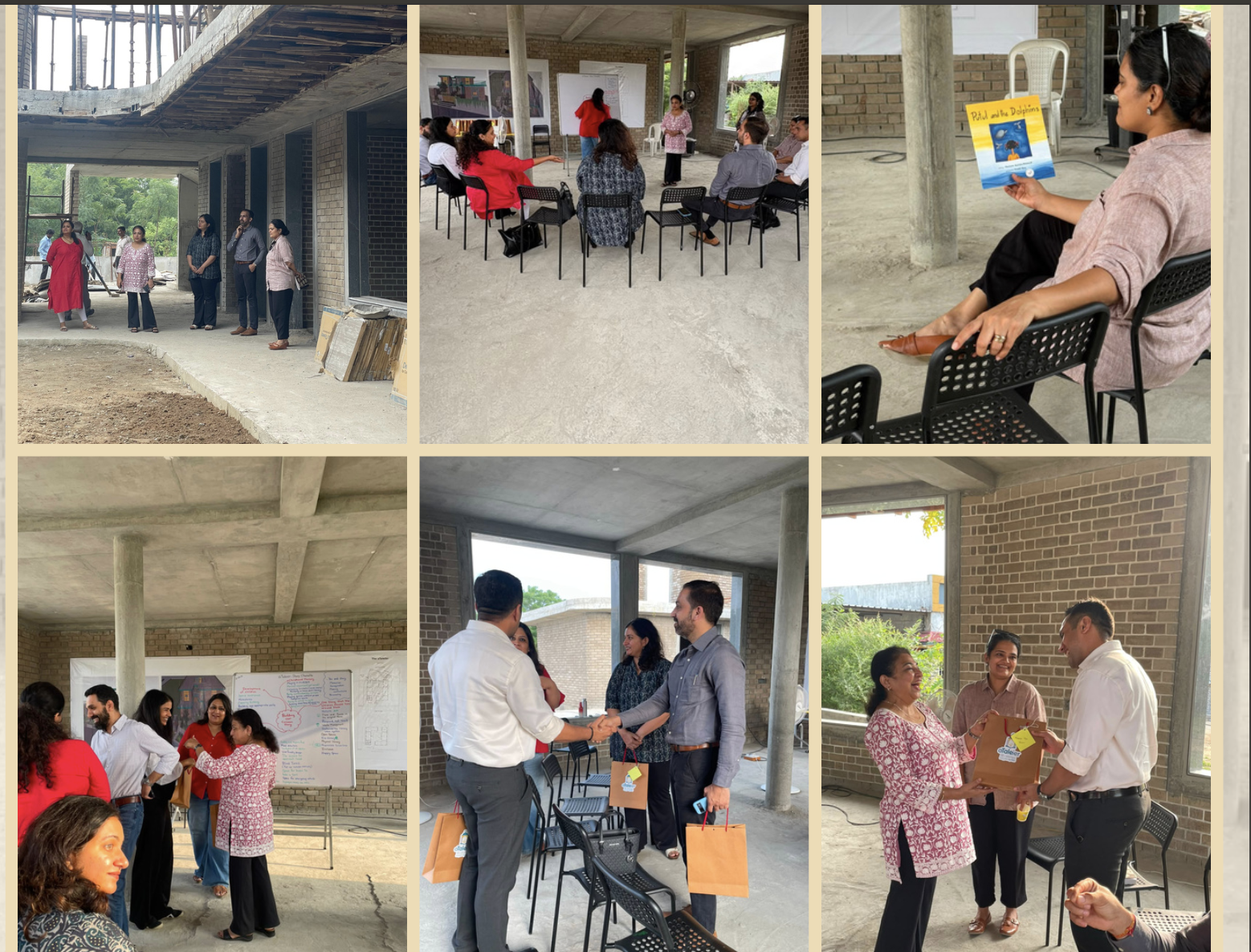 Participants walking the aTaleier campus and sharing stories at the fifth story charrette